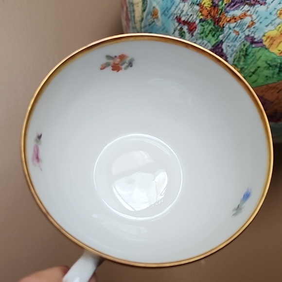 Vintage Empress Dresden Flower teacup and saucer by Schumann Bavaria - Picture 14 of 16